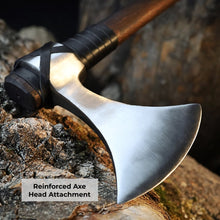 Load image into Gallery viewer, Viking Axe "Vindflaug" with Leather Wrap
