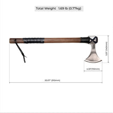 Load image into Gallery viewer, Viking Axe "Vindflaug" with Leather Wrap
