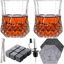 Load image into Gallery viewer, Whiskey Glasses 10oz Premium Scotch Glasses Set of 2 Old Fashioned Whiskey
