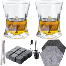 Load image into Gallery viewer, Whiskey Glasses 9oz Premium Scotch Glasses Set of 2 - Old Fashioned Whiskey
