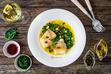 Load image into Gallery viewer, Wild Chilean Sea Bass Portions, Skinless (Bulk Case)
