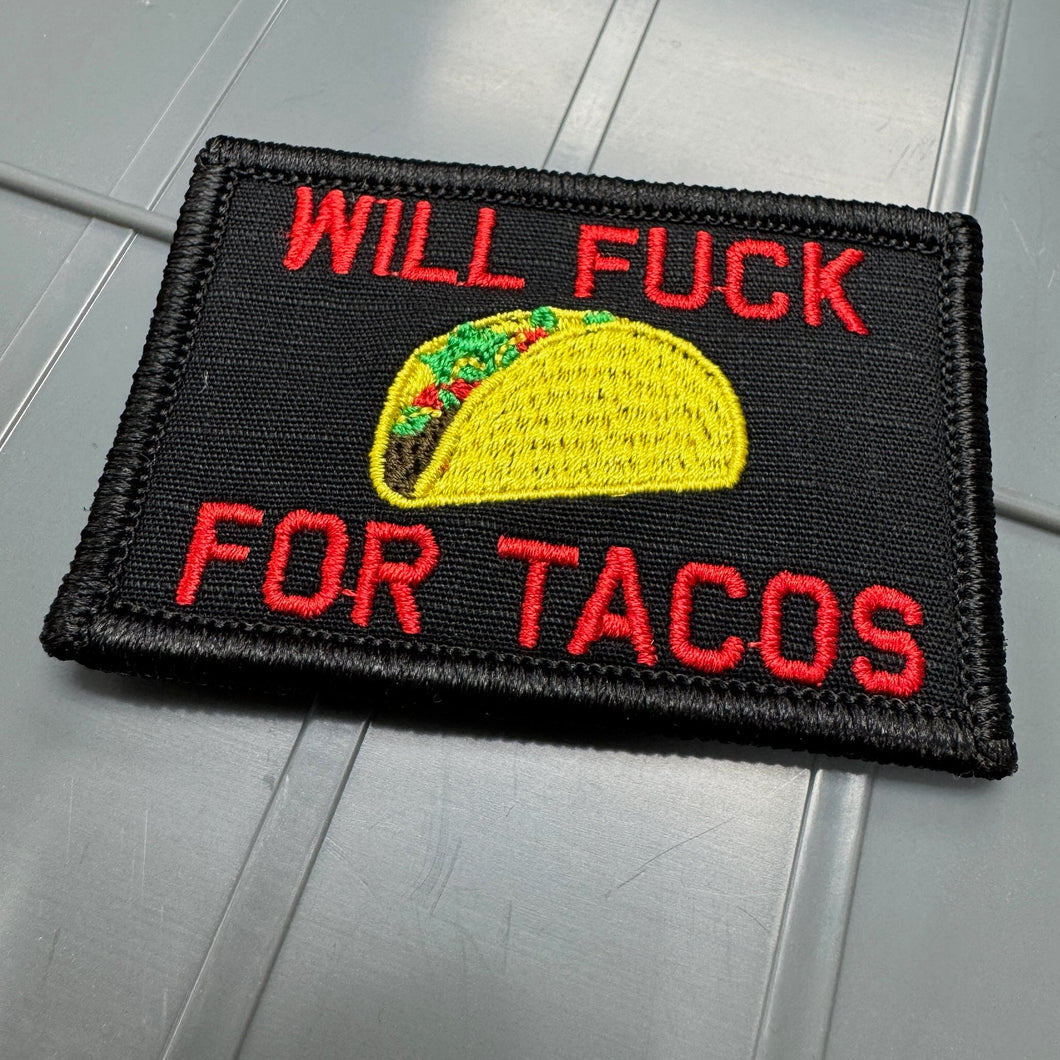 As Seen on Socials - Will Fuck For Tacos - Black w/Red