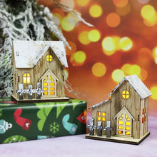 Load image into Gallery viewer, DecorBites™ Wooden LED Light House Christmas Decorations
