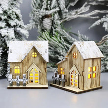Load image into Gallery viewer, DecorBites™ Wooden LED Light House Christmas Decorations
