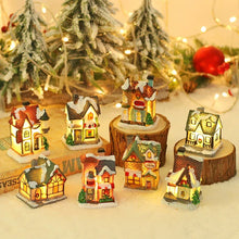 Load image into Gallery viewer, DecorBites™ Wooden LED Light House Christmas Decorations
